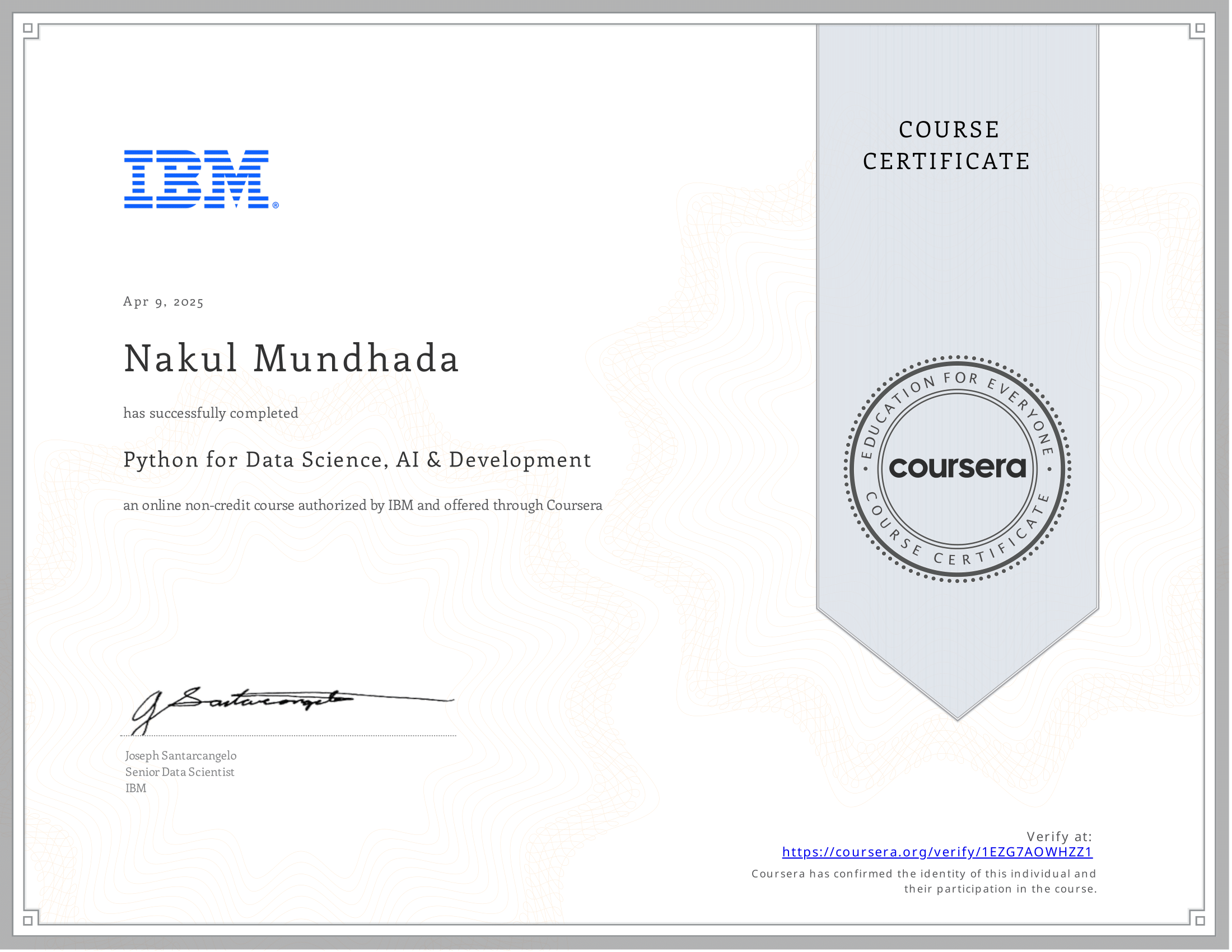 Python for Data Science, AI & Development preview